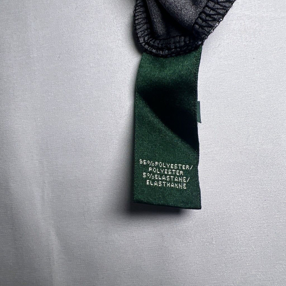 Lauren Ralph Lauren V-Neck Faux Wrap Blue Floral Print Jersey Dress Sz 10 - Picture 14 of 14